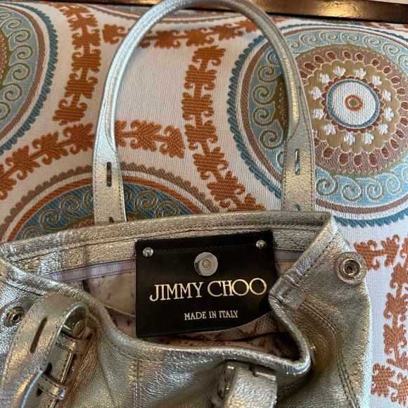 Authenticated Jimmy Choo Metallic Gold Tote - Picture 9 of 16